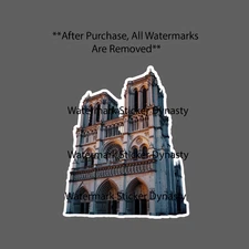 Notre Dame Cathedral Sticker Waterproof Decal Architecture Church Gift NEW