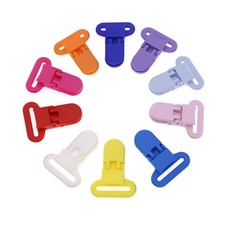 Sutoyuen 20 Pcs Plastic Pacifier Clips Holders, 25mm
