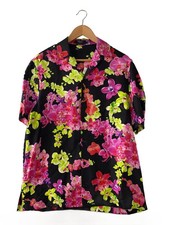VERSACE Aloha Shirt 1003928 46 Black