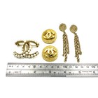 Vintage Chanel CC Pearl Brooch Medallion ClipOn Dangle Earring Lot of 3 #M1543-2 — photo 8