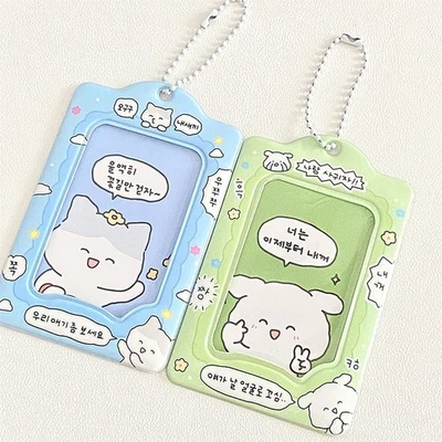 Korea 3 Inch Photocard Holder Kpop Card Keychain Pendant Idol Card Holder