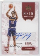 2020-21 Panini Court Kings Heir Apparent 6/99 Zeke Nnaji #HA-ZEK Auto 1u6