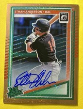 Ethan Anderson 2025 Donruss Optic GOLD GLITTER PRIZM FOTL AUTO RATED PROSPECT /6