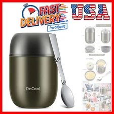 Food Thermo Insulated Food Jar Lunch Container Vacuum Stainless 16 Ounce Kids...