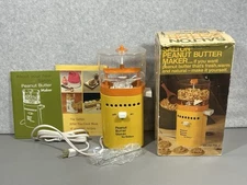Salton Peanut Butter Maker 70's Vintage Kitchen Model PB-2 Yellow Open Box