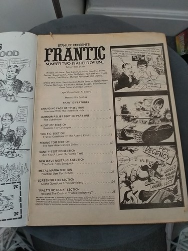 FRANTIC #5 JULY 1980 HOWARD THE DUCK UK MAGAZINE - Picture 4 of 4
