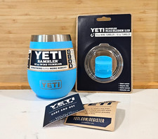 Yeti 10 OZ Vino + Magslider Tapa - 2018 Azul Arrecife ¡RARO!