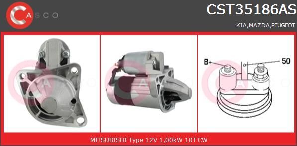 Démarreur Peugeot 206 lanceur renforcé puissance 1.2kW RC