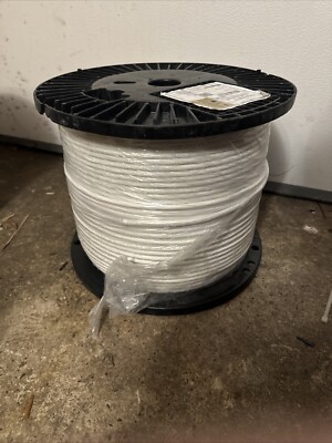 Cat6A UTP 1000ft Bulk Ethernet Network Cable 10G 23AWG Solid Wire Riser White