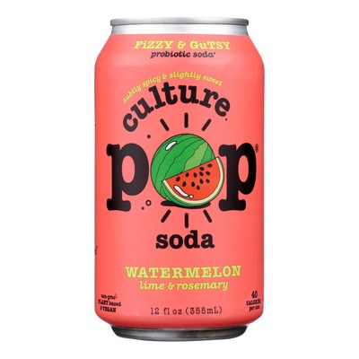 Culture Pop Soda - Soda Watermelon - Case Of 6 - 4/12 Fz