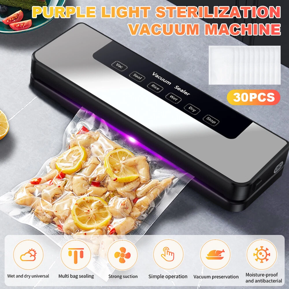 Commercial Vacuum Sealer Machine with 30 Free Bags for Food Preservation