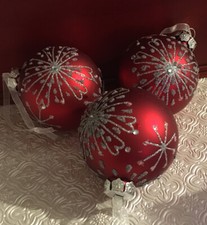 CHRISTIAN SIRIANO NEW YORK GLASS BALL CHRISTMAS ORNAMENTS