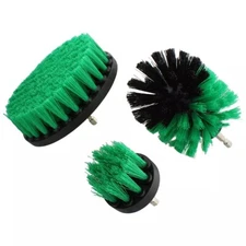 Green Bristle Medium Stiffness Drill Brush Set 3 pack - Ships from USA