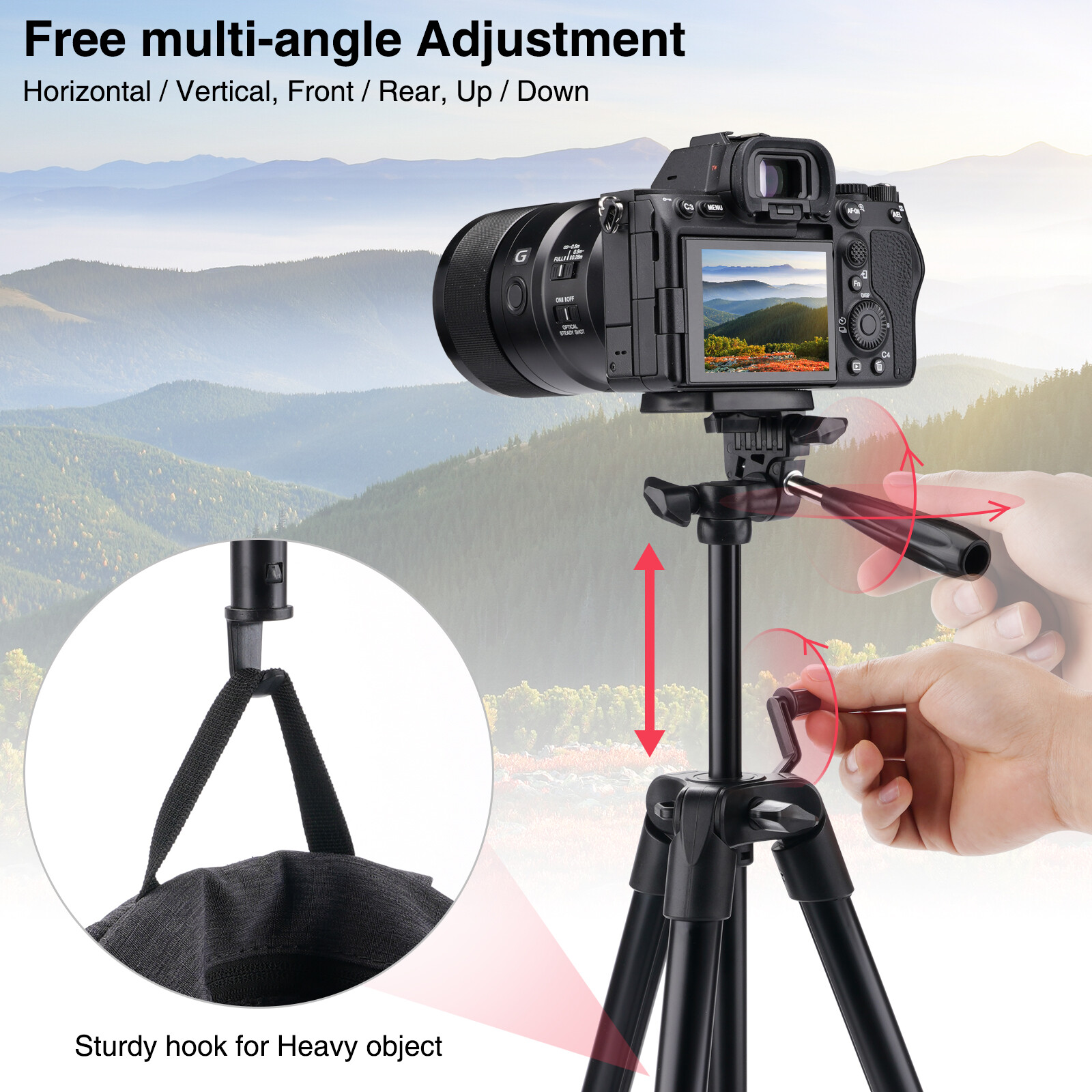 CAMOLO Vlogging Kit Smartphone Vlog Kit with Tripod Microphone LED Light Holder