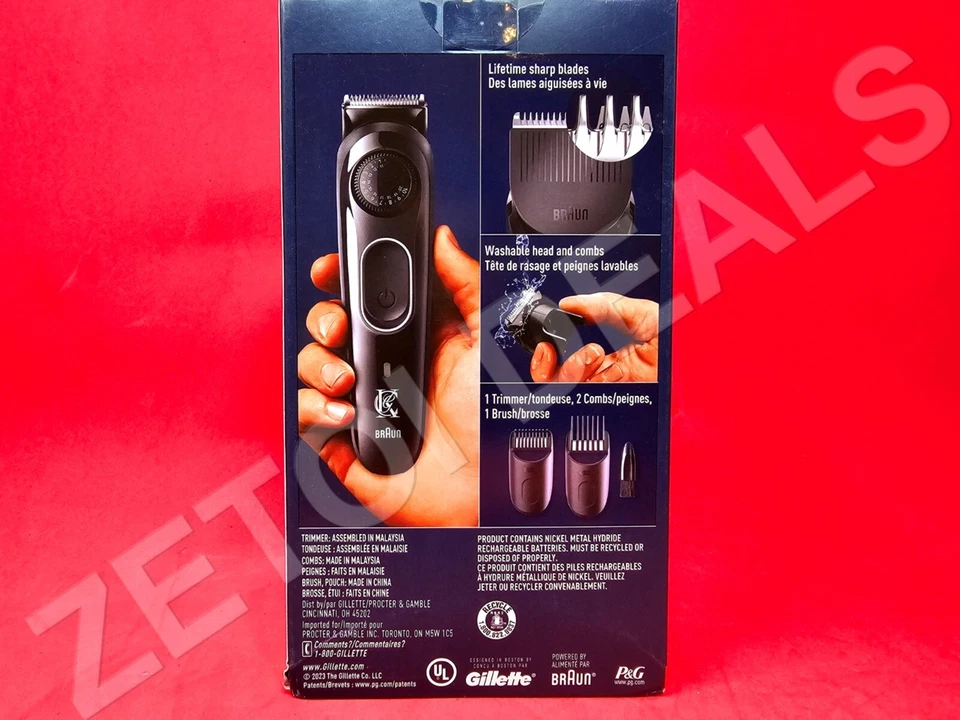 СОВЕРШЕННО новый King C. Gillette беспроводной перезаряжаемый электрический триммер для бороды для мужчин - Изображение 4 из 4