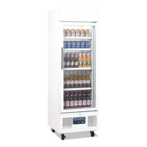 POLAR UPRIGHT DISPLAY GLASS DOOR FRIDGE 218Lt WHITE RESTAURANT CAFE DM075-A - Picture 5 of 7
