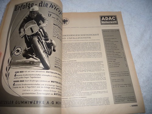 GERMANY GERMAN AUTOMOBILE MOTORCYCLE MAGAZINE ADAC MOTORWELT JANUARY 1954 - 第 2/8 張圖片