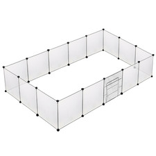 16 Fence Portable Pet Playpen Puppy Dog Pet Puppy DIY Playpen Assembled Fence