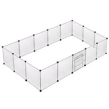 16 Fence Portable Pet Playpen Puppy Dog Pet Puppy DIY Playpen Assembled Fence