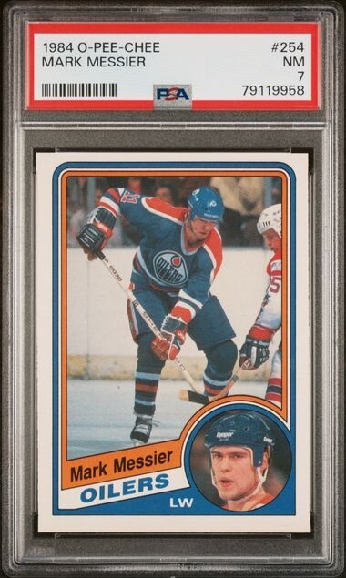 1984-1985 O Pee Chee MARK MESSIER #254 PSA 7 - Edmonton Oilers