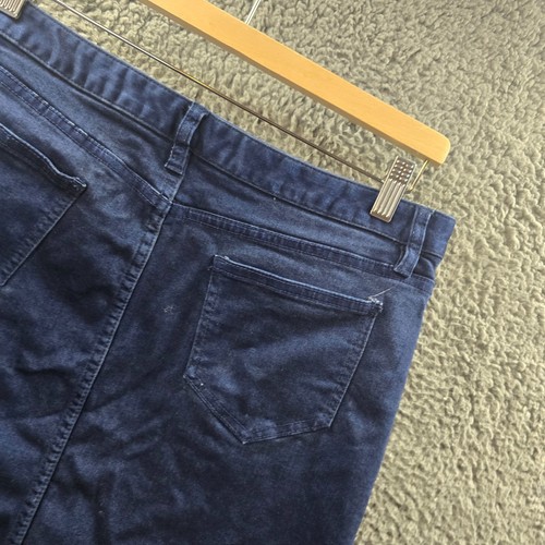 Jeanswest Womens Pencil Skirt Size 14 Blue Stretch Denim Front Slit Pockets - Picture 9 of 13