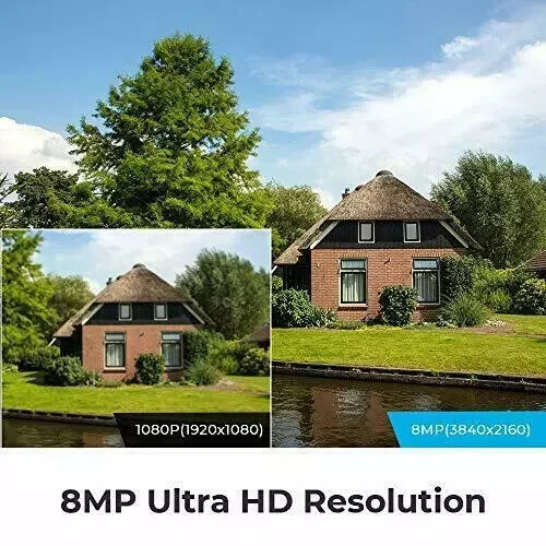 Reolink 4K 8CH PoE CCTV Camera System RLK8-800B2D2 8MP Ultra HD PoE Outdoor IP - Picture 3 of 4