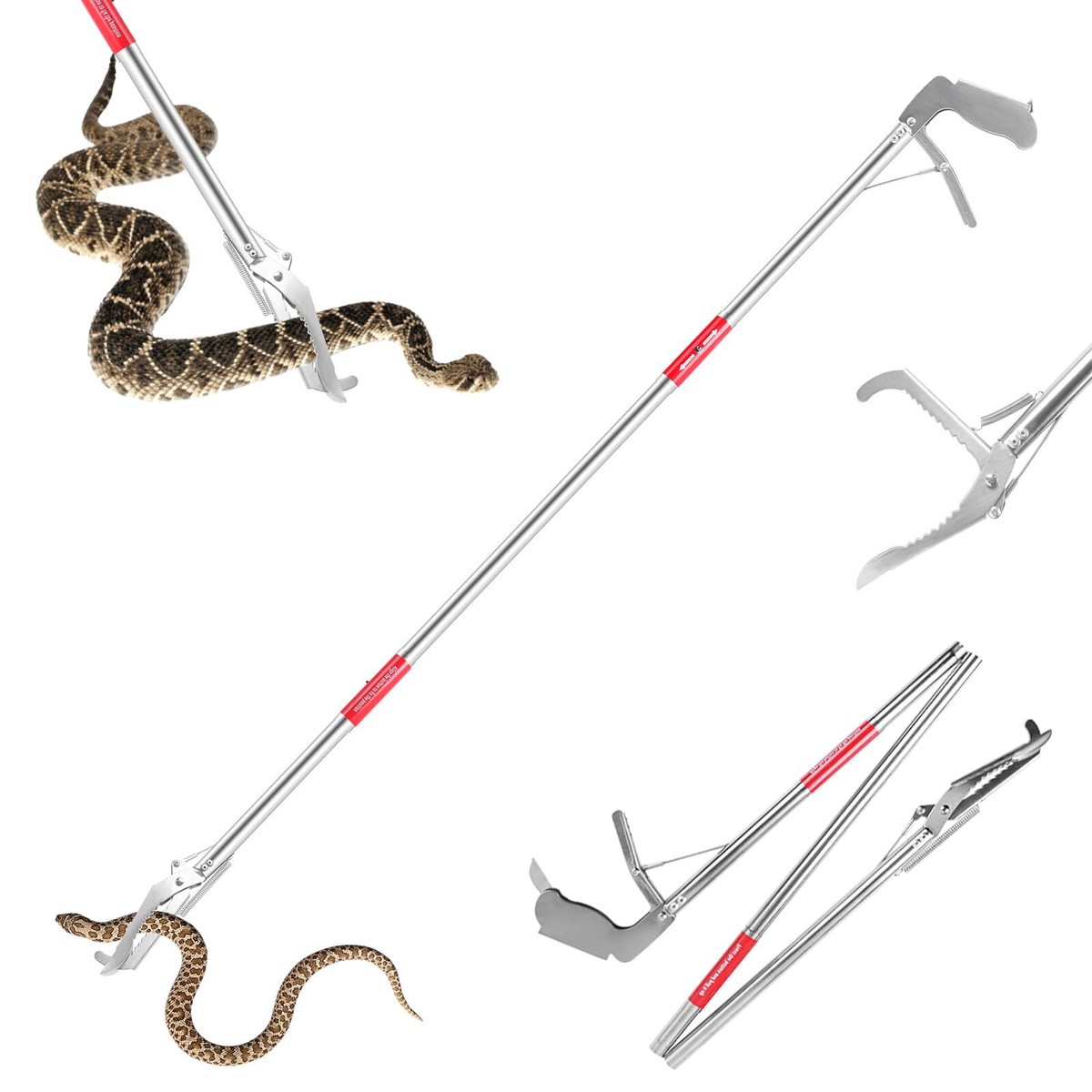 50Inch Collapsible Snake Grabber Tool Multifunctional Tongs