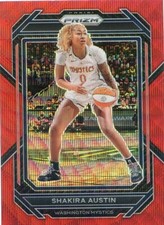 2023 Panini Prizm WNBA SHAKIRA AUSTIN #70 RED WAVE PRIZM MYSTICS