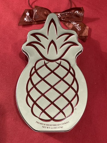 Honolulu Cookie Company Decorative Metal Pineapple Shaped Tin, Empty 🍍 - Picture 2 of 7