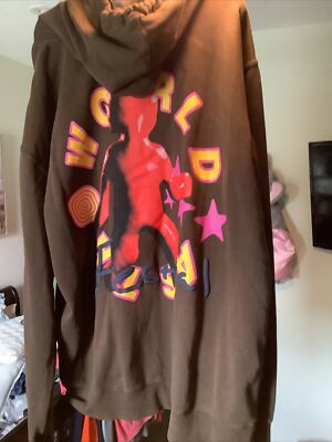 Travis Scott Astrofest Flame Guy Hoodie Size XL Brown | eBay 