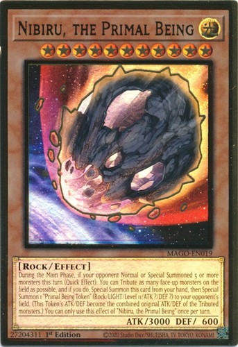 CH01-EN017 Nibiru, the Primal Being : Ultra Rare 1st Edition Mint YuGiOh Card