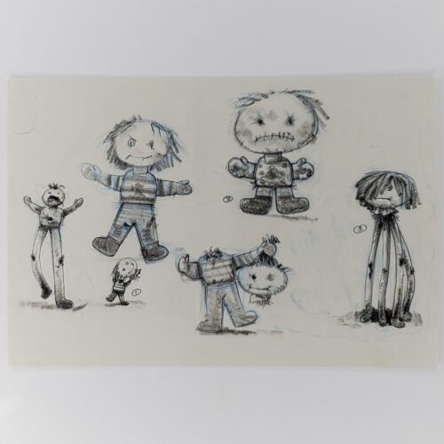 Art of Toy Story Postcard Doll Sid's Mutant Toy Disney Pixar Concept Art Pencil - Picture 1 of 2