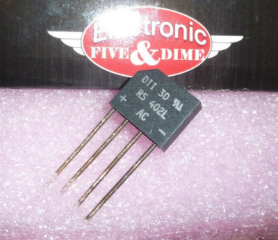 RS402L DIODES INC Bridge Rectifier Diode, 4A, 100V