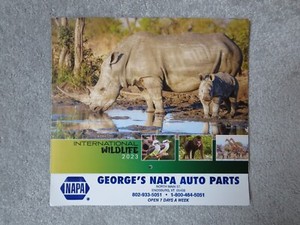 NAPA AUTO PARTS 2023 Calendar - 13 Month - "International Wildlife" Animal Theme