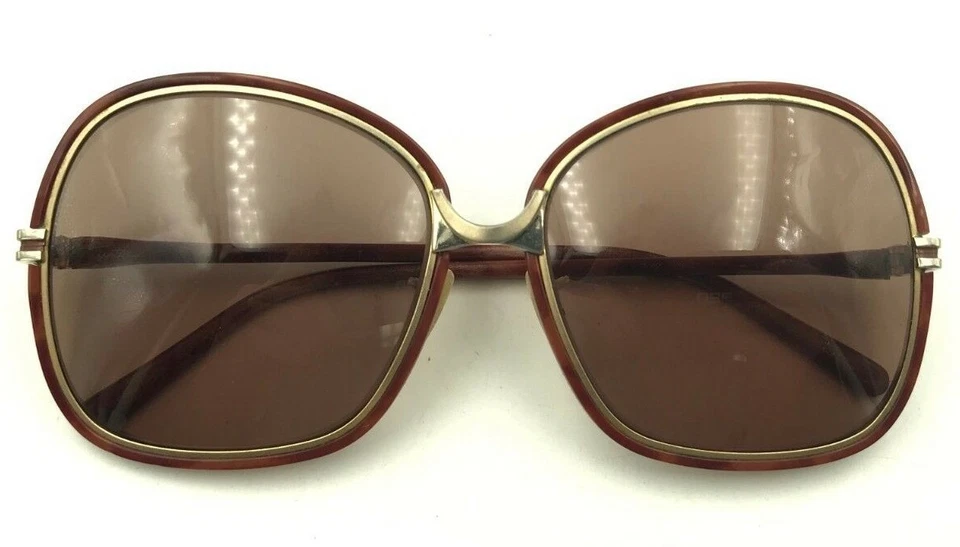 Vintage Tura 550 Cherry Tortoise Gold Metal Butterfly Sunglasses FRAMES ONLY - Image 4 of 4