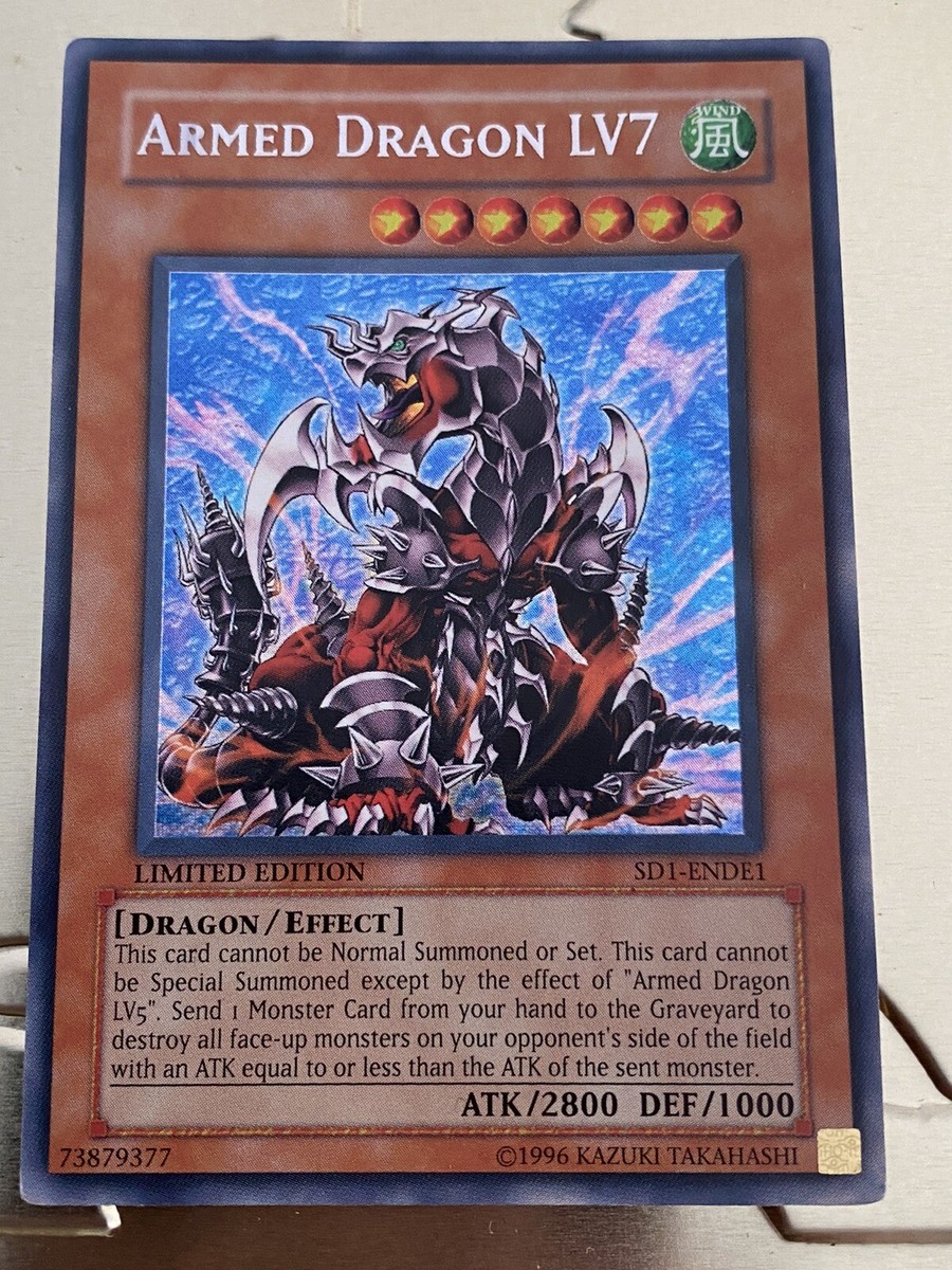 YuGiOh Armed Dragon LV7 (Rare Title Line Error) GC- Condition | eBay