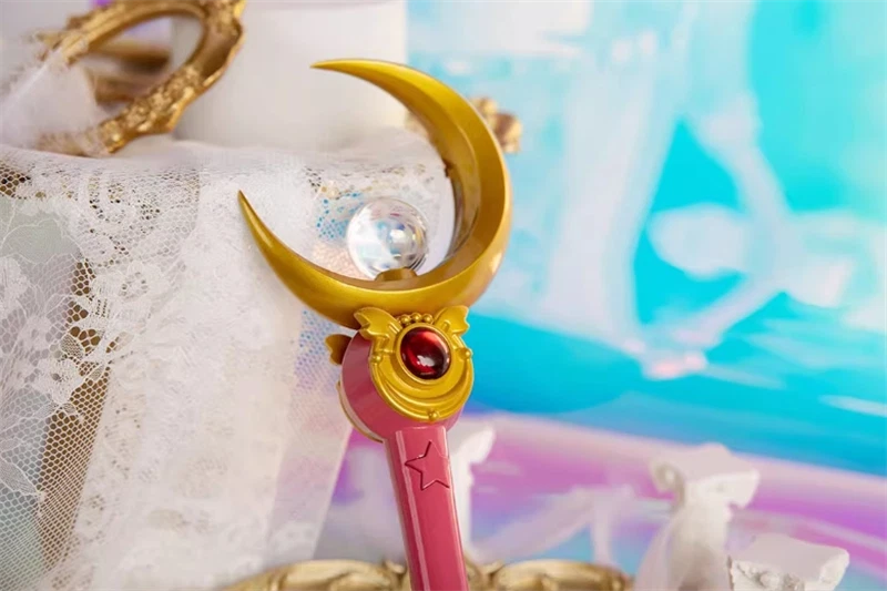 Anime Sailor Moon Tsukino Usagi Juegos con disfraces Estrella Luna Palo Halloween Fiesta Utilería Juguete Foto 4 de 4