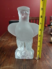 Lalique Crystal LIBERTY 9" Tall Large Eagle Bird Sculpture vntg - Damaged