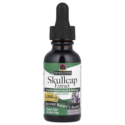Nature s Answer Skullcap Alcohol-Free 2000 mg 1 fl oz 30 ml Alcohol-Free, GMP