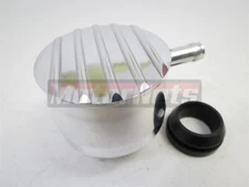 Fin Retro Polished Aluminum Valve Cover PCV Breather Chevy Ford SBCBBC Nostalgic