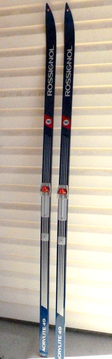 Vintage Rossignol Acrylite 49 w/ Salomon Bindings Cross Country
