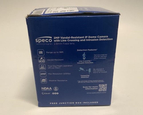 Speco O2VD2 2MP Indoor/Outdoor Dome IP Camera white - Picture 2 of 5