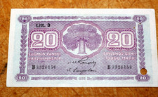 20 Markkaa, Bank of Finland. 1939.