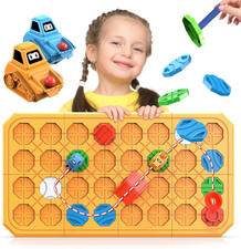 STEM Logic Road Builder Toys: Board Games Toys for 5 Year Old Kids, Montessori B