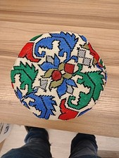 Bukharian Kippa. Yarmulke. XL. MULTICOLOR DESIGN