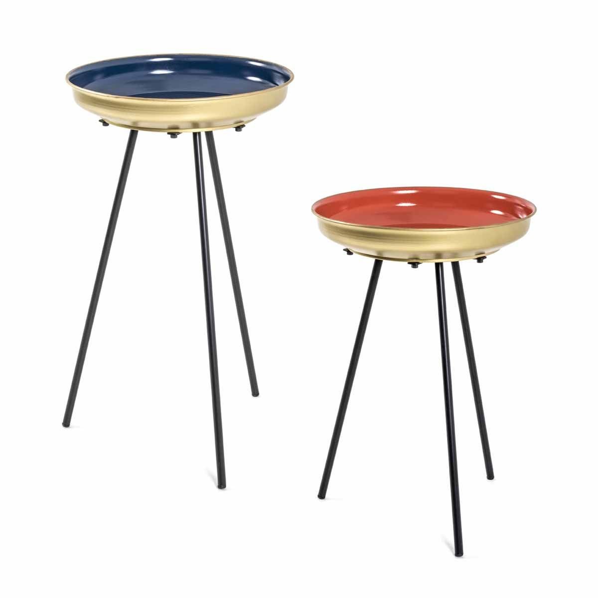 Tables d'appoint design Alice de 66cm multicolores pour optimiser les petits salons