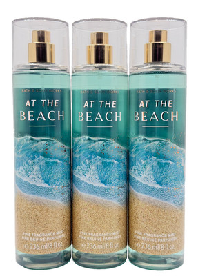 NEW Bath & Body Works Lot of 3 Bottles At The Beach Fragrance Mist Spray 8 oz