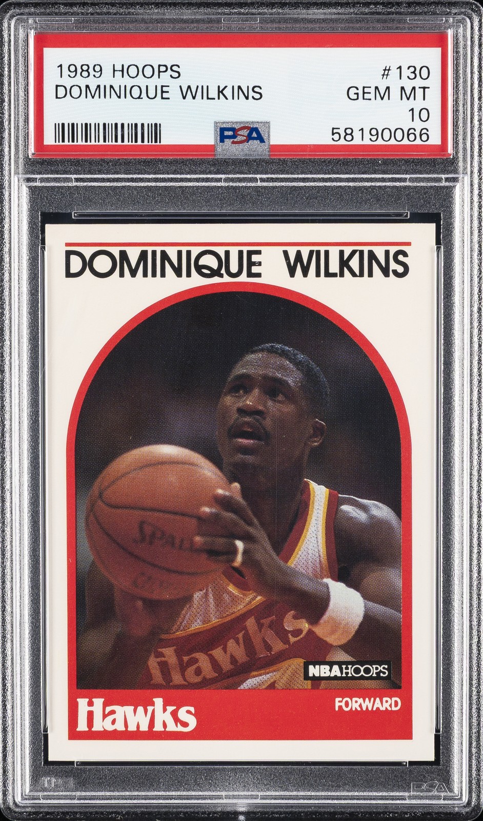 1989 HOOPS #130 DOMINIQUE WILKINS PSA 10