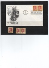 Briefmarken USA 1976: Großmengen-Rollenmarke 7,9 C - FDC + postfrisch + gest.