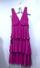 NWT Lulus Size M Purple Lined Midi Dress Ruched Waist Tiered Skirt Special Event